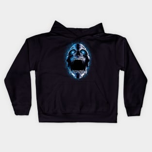 Screaming Skull Blue Kids Hoodie